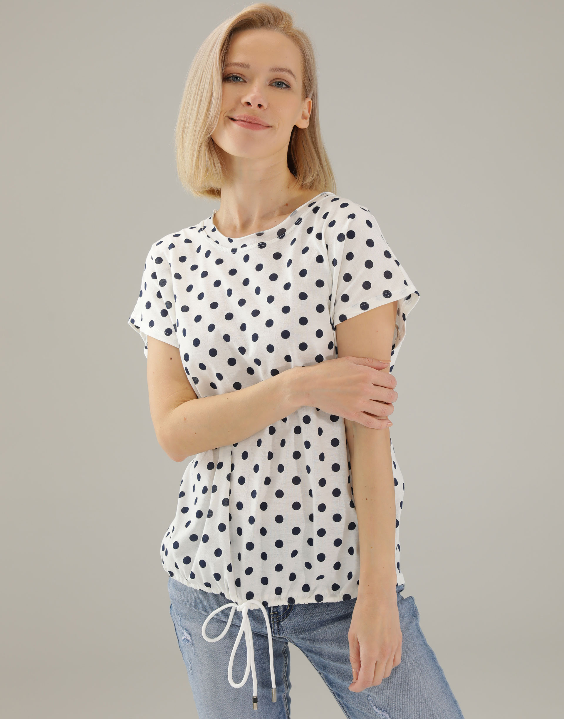 Bluzka W Kropki Dla Chłopca BLUZKA W KROPKI - 65-22115J BIANCO - Sklep internetowy Unisono