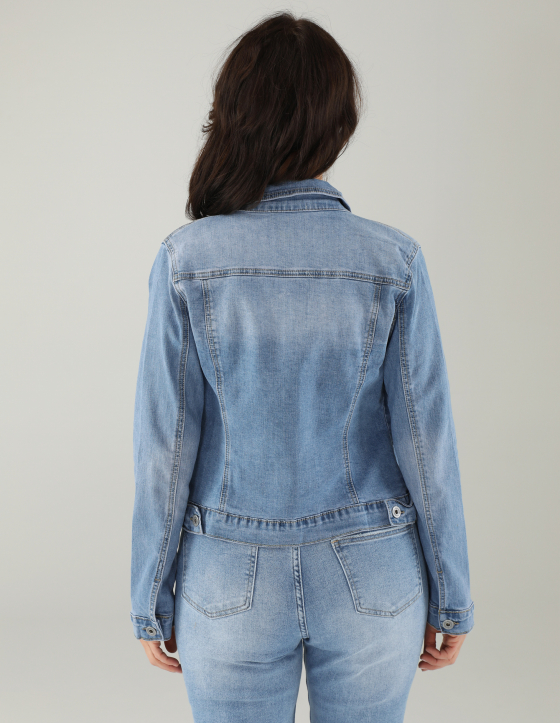 KURTKA Z DENIMU 42-6799 BLU