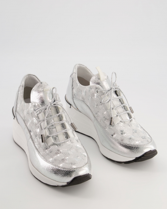 SNEAKERSY NA KOTURNIE 0127 683 SILVER