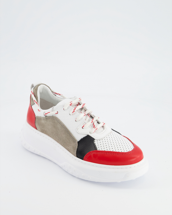 SNEAKERSY DAMSKIE  020104 WH-RE-B-G