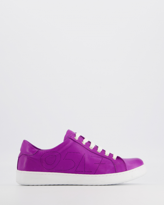 SKÓRZANE TRAMPKI DAMSKIE 05520547 PURPLE