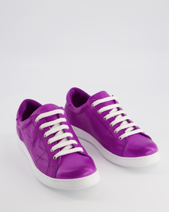 SKÓRZANE TRAMPKI DAMSKIE 05520547 PURPLE