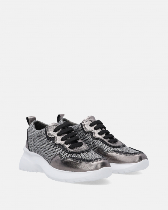 SREBRNE SNEAKERSY DAMSKIE 141208 GUNMETAL