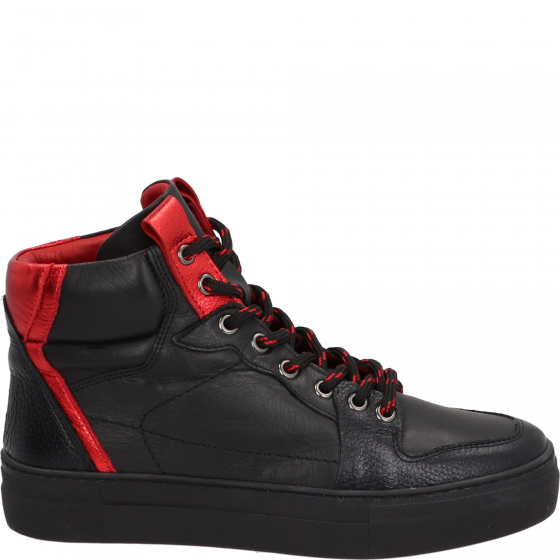 SNEAKERSY DAMSKIE  143103 BLACK-RED