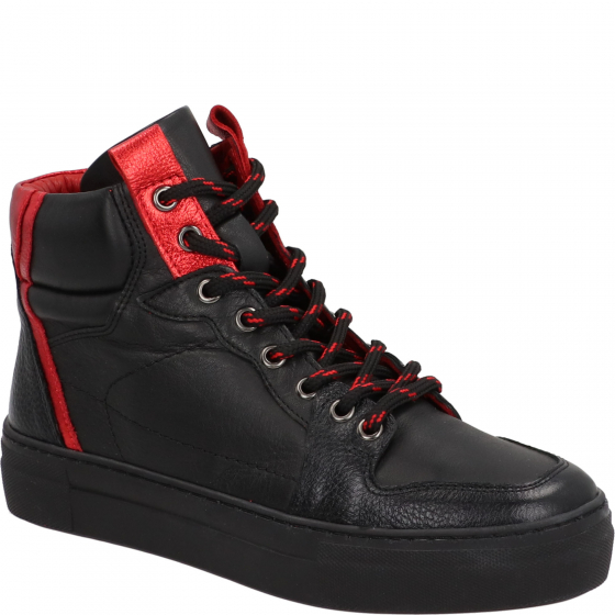 SNEAKERSY DAMSKIE  143103 BLACK-RED