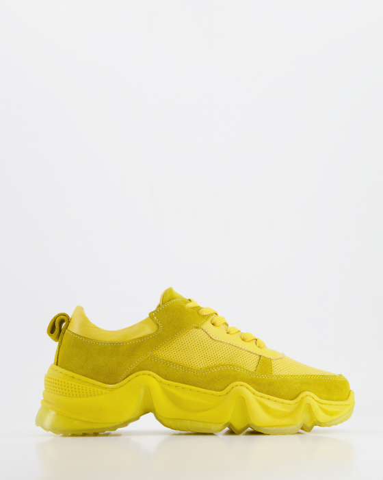 SNEAKERSY DAMSKIE 22412 COM YELLOW