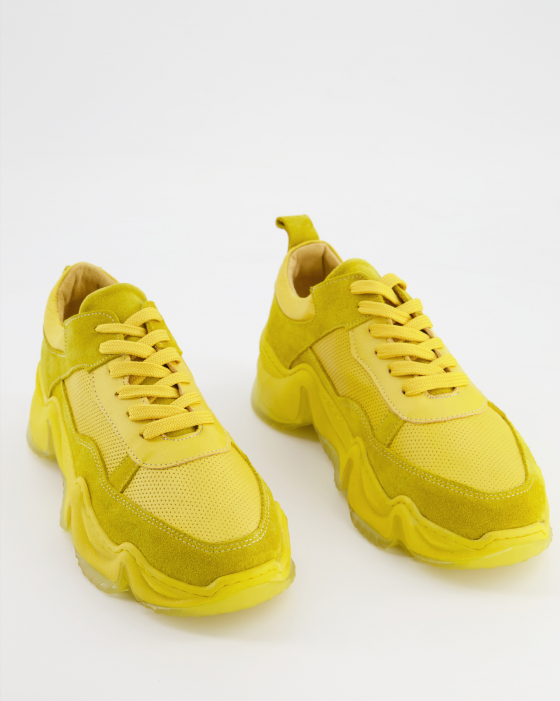 SNEAKERSY DAMSKIE 22412 COM YELLOW