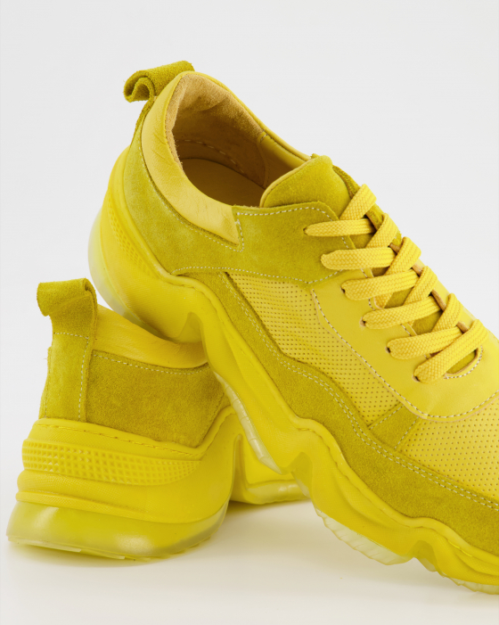 SNEAKERSY DAMSKIE 22412 COM YELLOW