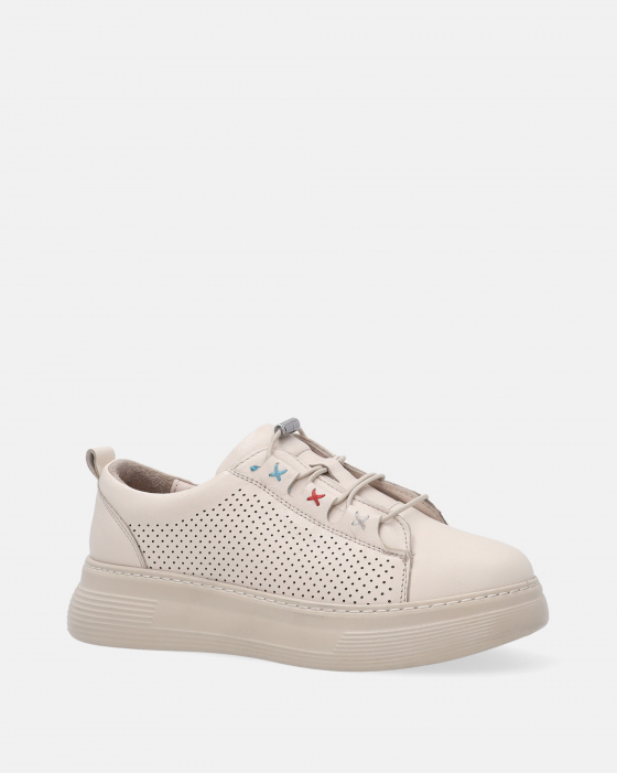 LEKKIE SNEAKERSY W KOLORZE BEŻOWYM 244315 104 BEIGE