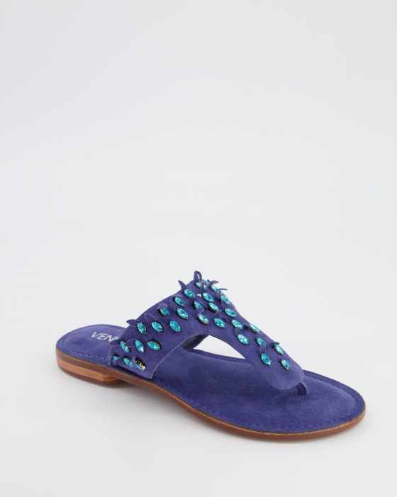 ZAMSZOWE KLAPKI 2534 CAMOSC BLU