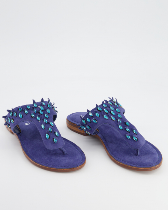 ZAMSZOWE KLAPKI 2534 CAMOSC BLU