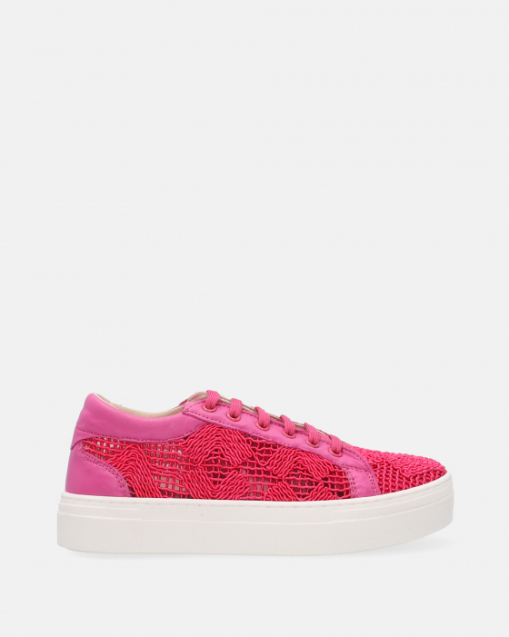 RÓŻOWE SNEAKERSY Z MATERIAŁU 28099 FUXIA