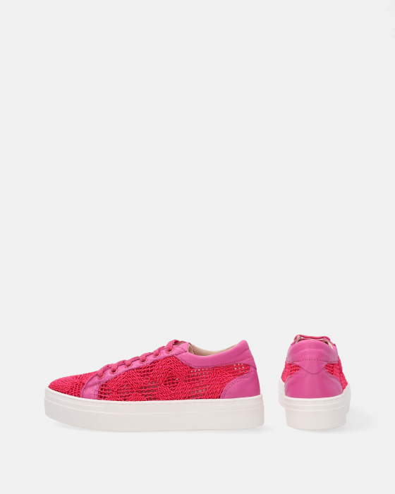 RÓŻOWE SNEAKERSY Z MATERIAŁU 28099 FUXIA