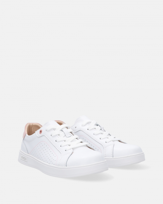 BIAŁE SNEAKERSY DAMSKIE VE-038 WHI-PIN