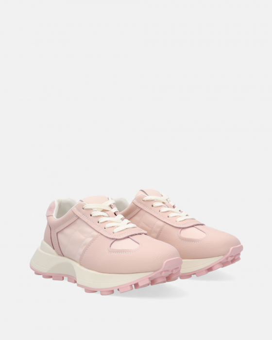 RÓŻOWE SNEAKERSY DAMSKIE 52-021 PINK