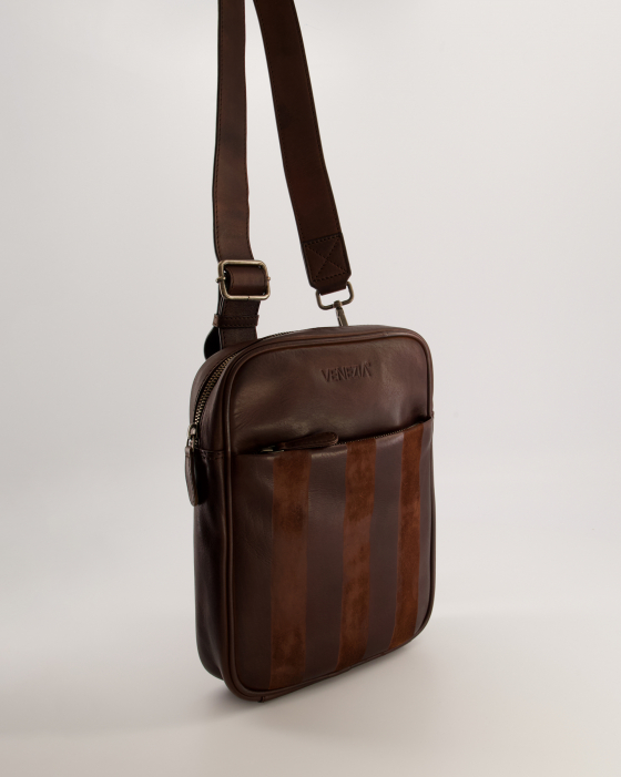 BRĄZOWA TORBA MĘSKA 9827 ROMA BROWN