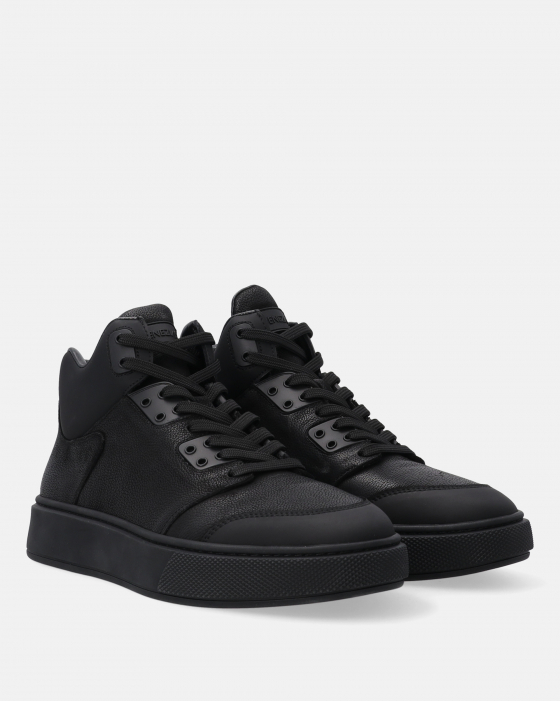 CZARNE SNEAKERSY MĘSKIE Z NUBUKU D13B1T26-5 BLACK