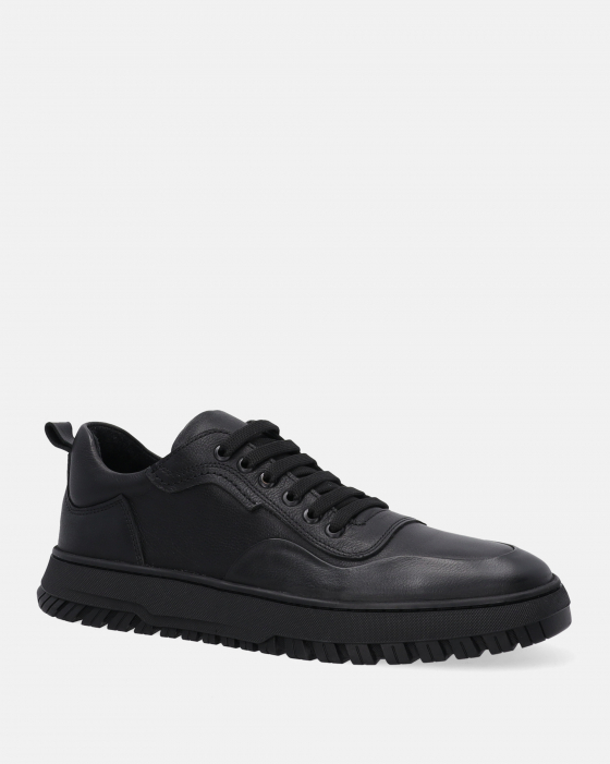 CZARNE SNEAKERSY MĘSKIE ZE SKÓRY NATURALNEJ G-13 BLACK