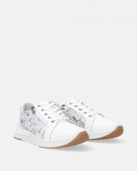 Stylowe damskie buty sportowe z naturalnej skóry H085LEWIOSP052