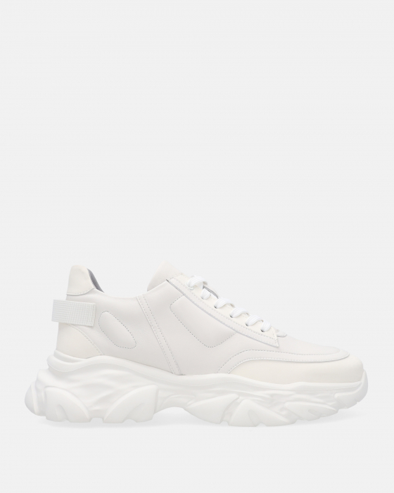 BIAŁE SNEAKERSY MĘSKIE  K13J59R65-1B WHI