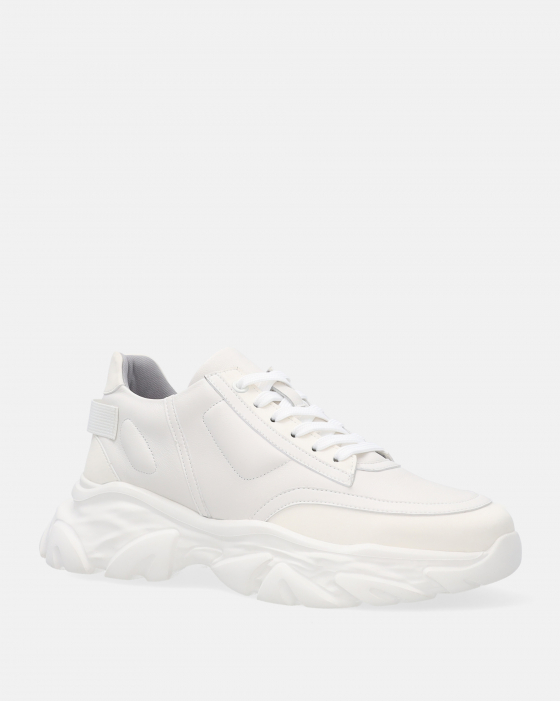 BIAŁE SNEAKERSY MĘSKIE  K13J59R65-1B WHI