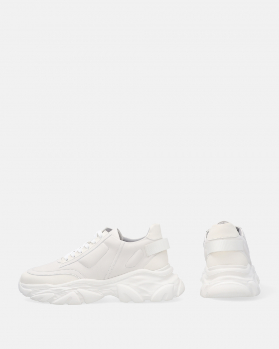 BIAŁE SNEAKERSY MĘSKIE  K13J59R65-1B WHI