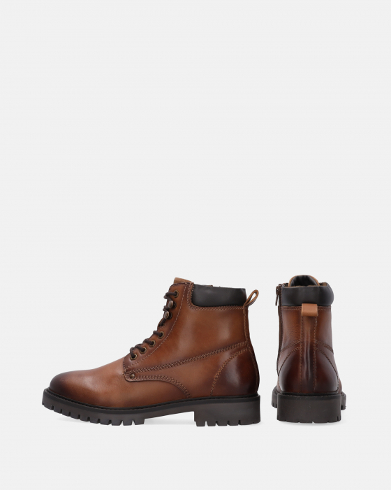 SKÓRZANE BRĄZOWE BOTKI M-2212056 BROWN