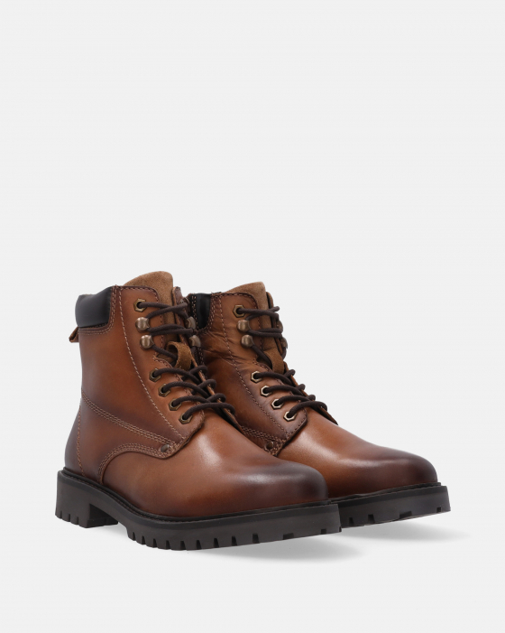 SKÓRZANE BRĄZOWE BOTKI M-2212056 BROWN