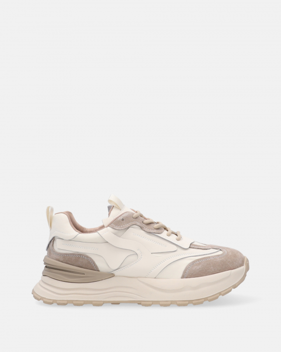 BEŻOWE SNEAKERSY NA MASYWNEJ PODESZWIE VE-025 BEIGE