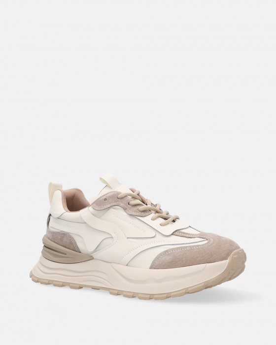 BEŻOWE SNEAKERSY NA MASYWNEJ PODESZWIE VE-025 BEIGE